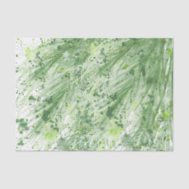 Papel De Seda Arte de abstrato de aquarela verde-sábio
