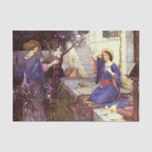 Papel De Seda Arte de Anunciação de Waterhouse