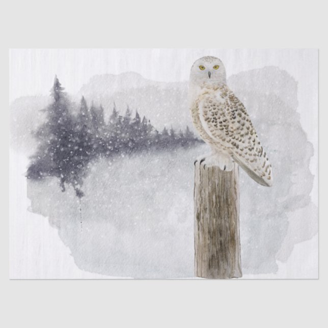 Papel De Seda Arte de Aquarela de Cabra de Neve (Frente )