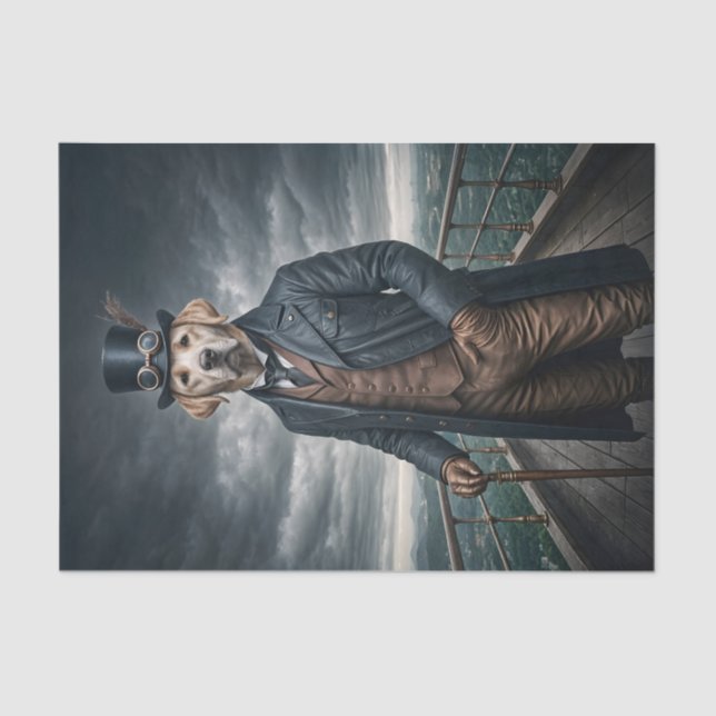 Papel De Seda Arte de Cão Vitoriano Vitoriano-Vetor Duplo (Frente )