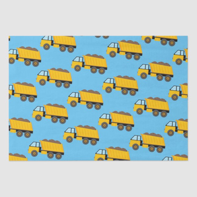 Papel De Seda Arte De Carro Amarelo No Azul Sky (Frente )