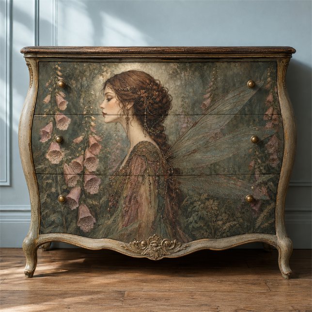 Papel De Seda Arte de Decoupage de Fada da Floresta com Dedaleir (Criador carregado)