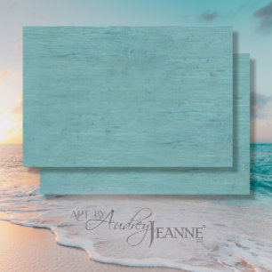 Papel De Seda Arte de Decoupage de Madeira Azul Praia no Oceano