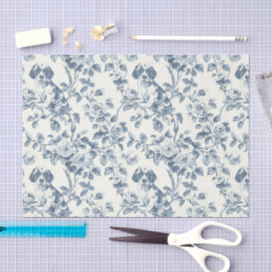 Papel De Seda Arte De Decoupage De Toile De Cão E Floral De Eleg