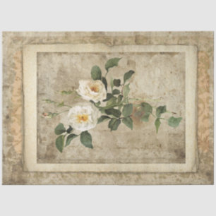 Papel De Seda Arte de Desvinculação de Ephemera, Script Floral B