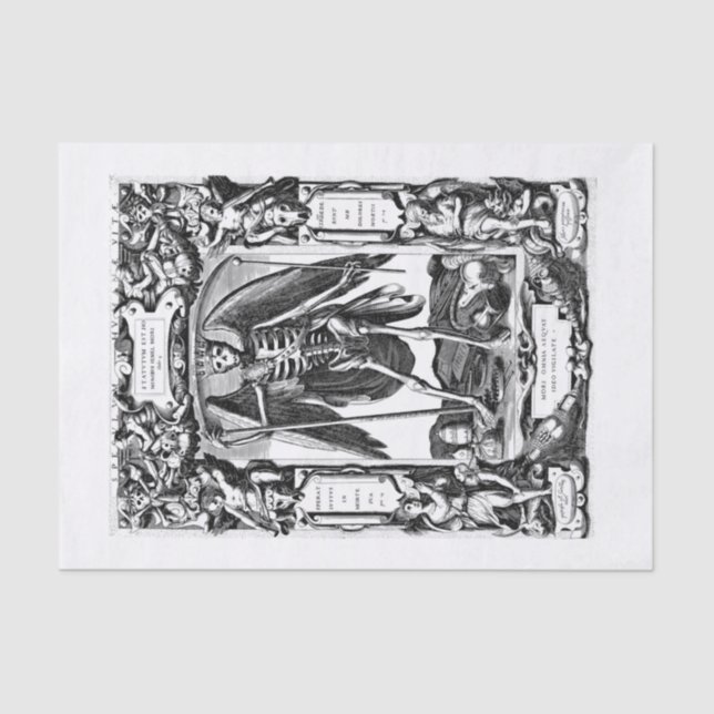 Papel De Seda Arte de dissociação do Halloween (Frente )