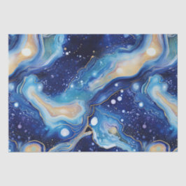 Papel De Seda Arte de Galáxia Abstrata Celestial em Redemoinhos 