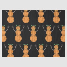 Papel De Seda Arte de Halloween do Homem Abóbora
