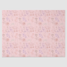 Papel De Seda Arte de Linha Floral de Formatura
