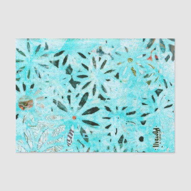 Papel De Seda Arte de margarida mista (Frente )