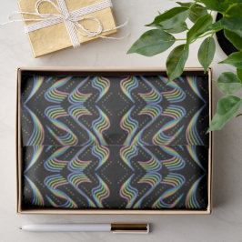 Papel De Seda Arte de Padrão de Fileiras de Fita Colorida Arco-í