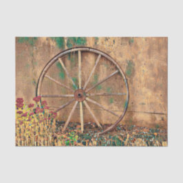 Papel De Seda Arte de Rodas Rustic Western Brown Green