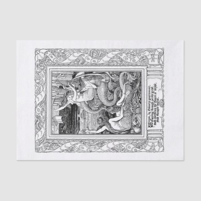 Papel De Seda Arte de sereia (Frente )