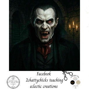 Papel De Seda Arte de Vampiro Gótico de Dissociação
