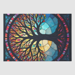 Papel De Seda Arte de Vidro Estreita, Árvore de Vidro Estreito