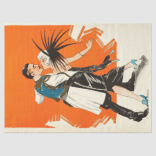 Papel De Seda Arte Deco Dissociação Flapper 1920