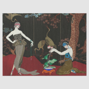 Papel De Seda Arte Deco Dissociação Flapper 1920