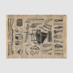 Papel De Seda Arte do dicionário dos instrumentos de música do