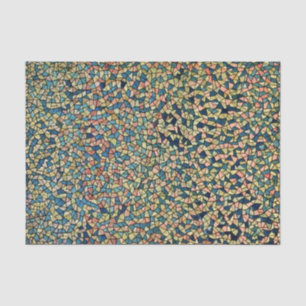 Papel De Seda Arte do mosaico do estilo do vitral no azul e no