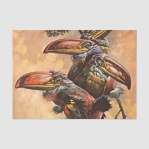 Papel De Seda Arte Fantasia de “Hornbills” por Harry Rountree