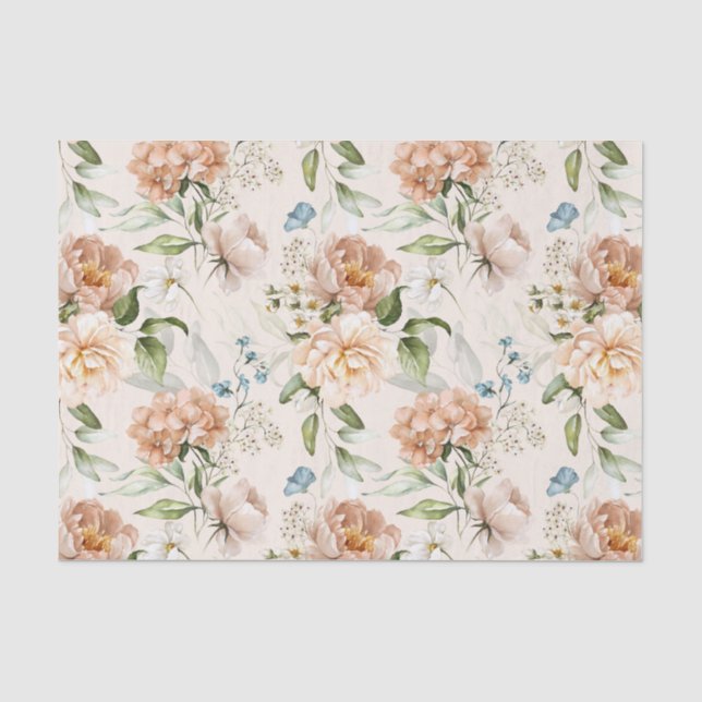 Papel De Seda Arte Floral de Vida Morta Holandesa de Hortênsia V (Frente )