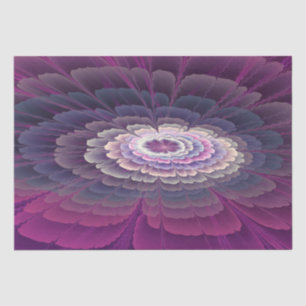Papel De Seda Arte Fractal Abstrata Colorida de Flor Marcante