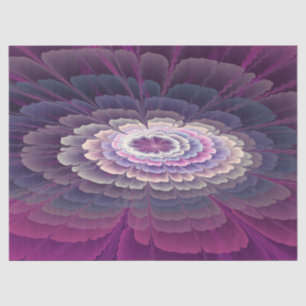 Papel De Seda Arte Fractal Abstrata Colorida de Flor Marcante