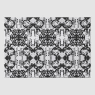 Papel De Seda Arte Geométrica Preta E Branca 4