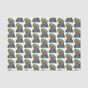 Papel De Seda Arte Home doce Home bonito da aguarela