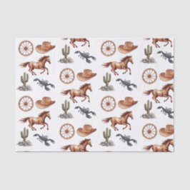 Papel De Seda Arte Infantil Western em Aquarela