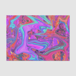 Papel De Seda Arte líquida Abstrato cor-de-rosa, azul e laranja