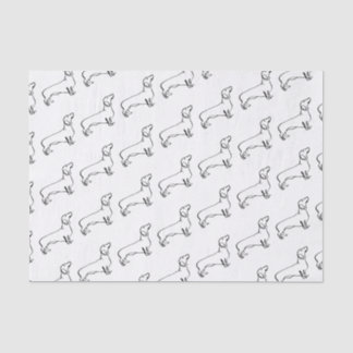 Papel De Seda Arte Minimalista Dachshund - Seu Texto, Seu Estilo