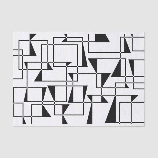 Papel De Seda Arte moderna, urbana, arrojada, geométrica legal (Frente )