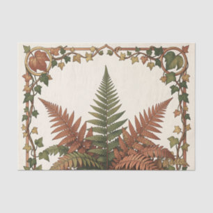Papel De Seda Arte Nova Samambaia Botânica