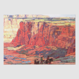 Papel De Seda Arte ocidental “Canyon Riders” por Edgar Payne
