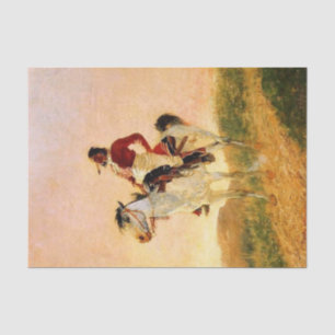 Papel De Seda Arte Ocidental de Frederic Remington “Comanche Mod