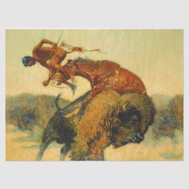 Papel De Seda Arte Ocidental de Frederic Remington “Episódio – B (Frente )