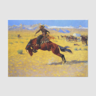 Papel De Seda Arte Ocidental de Frederic Remington “Uma Manhã Fr