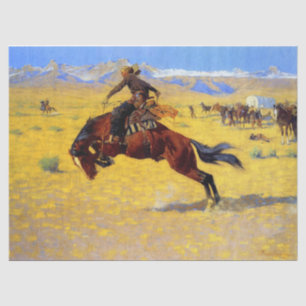 Papel De Seda Arte Ocidental de Frederic Remington “Uma Manhã Fr