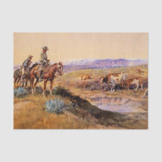 Papel De Seda Arte Ocidental "Trabalhada" por Charles M Russell