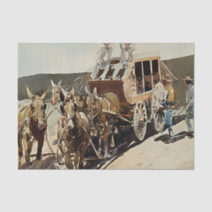 Papel De Seda Arte Ocidental “Trail Drive” por Edward Borein