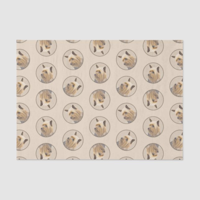 Papel De Seda Arte Original De Cachorro - Silky Terrier Australi (Frente )