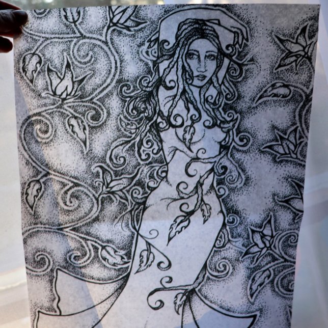 Papel De Seda Arte Pagan, Deusa de Tinta (Criador carregado)