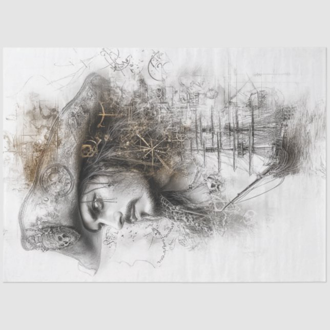 Papel De Seda Arte Pirata de Ilustração de Desvinculação (Frente )