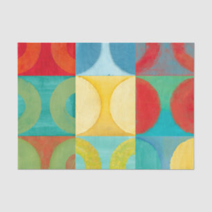 Papel De Seda Arte Pop brilhante com Círculos e Quadrados