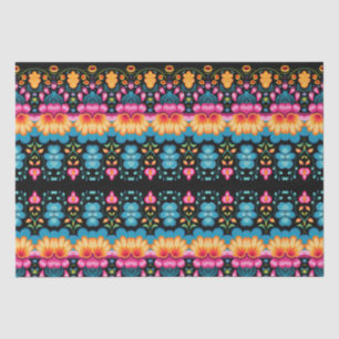 Papel De Seda Arte Popular Floral Moderna