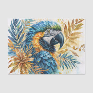 Papel De Seda Arte por Aquarela Azul e Amarelo