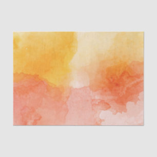 Papel De Seda Arte por Aquarela Laranja e Amarela