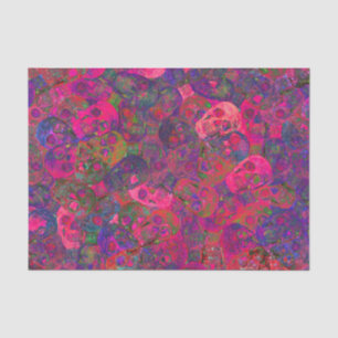 Papel De Seda Arte Púrpura Cor-de-rosa Colorida Cabeça Gótica
