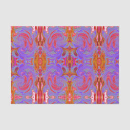 Papel De Seda Arte retrógrada de Abstrato de Groovy Vermelho e R